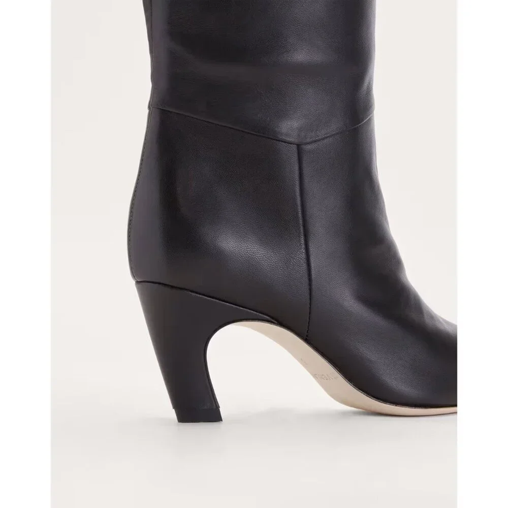 Everlane The Banana Boots in Black Leather New Womens Knee High - Picture 3 of 14